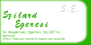 szilard egeresi business card